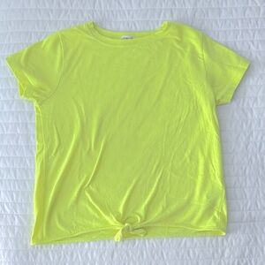 Crewcuts Neon Yellow Tie-Front Tee
